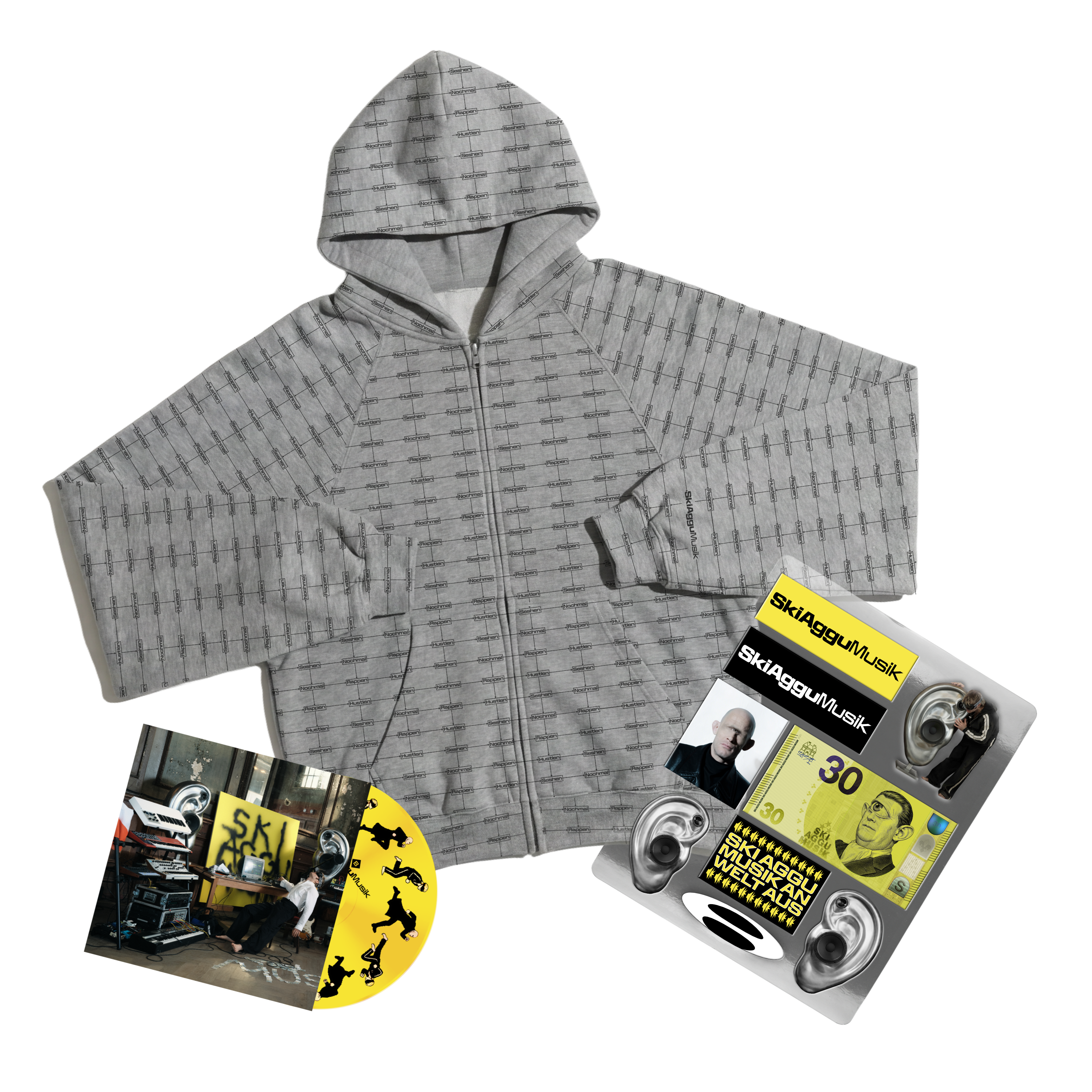 Ski Aggu Ski Aggu Musik CD + Zipper “RappenHustlen SeshenNochmal” + Sticker 442743